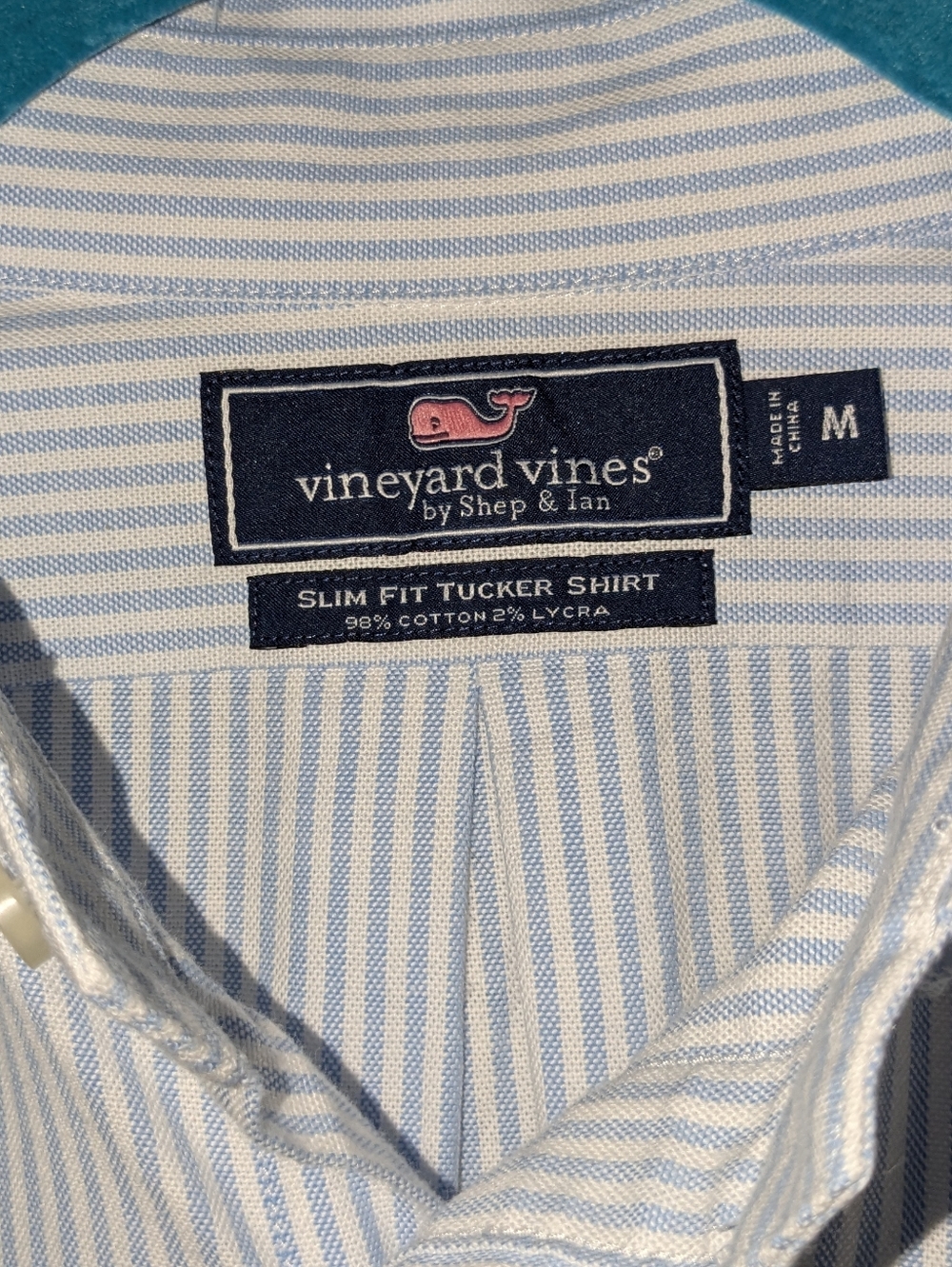 MENS VINEYARD VINES COLOR BLOCK SLIM FIT TUCKER SHIRT - Size M - Picture 6 of 6